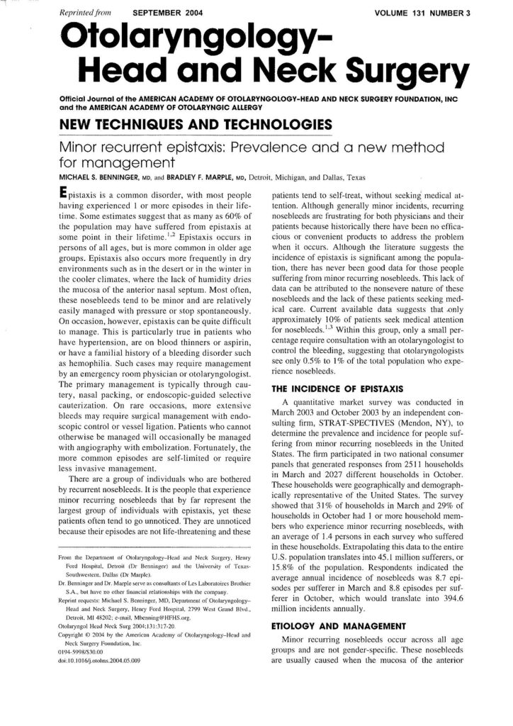 Otolaryngology Head and Neck surgery